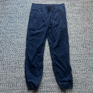 lululemon navy blue mid rise regular dance studio pants